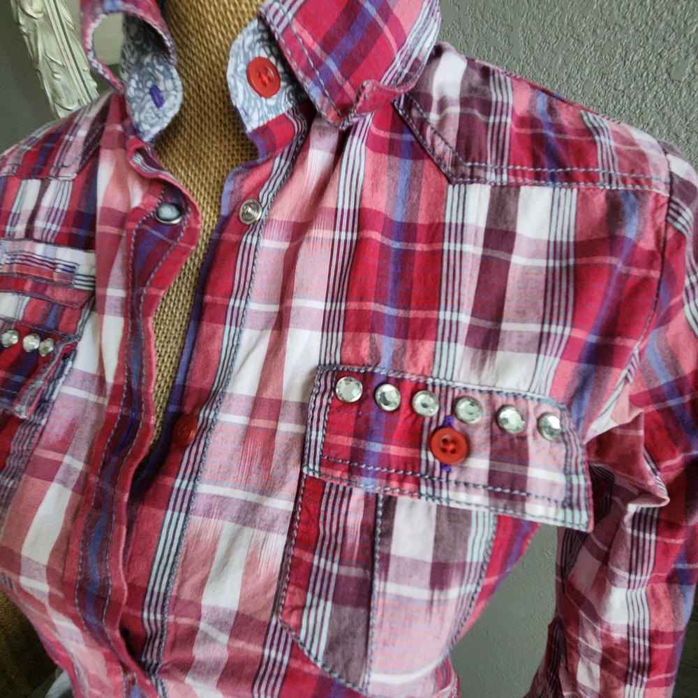 Shyanne Red Plaid Button Down Shirt
